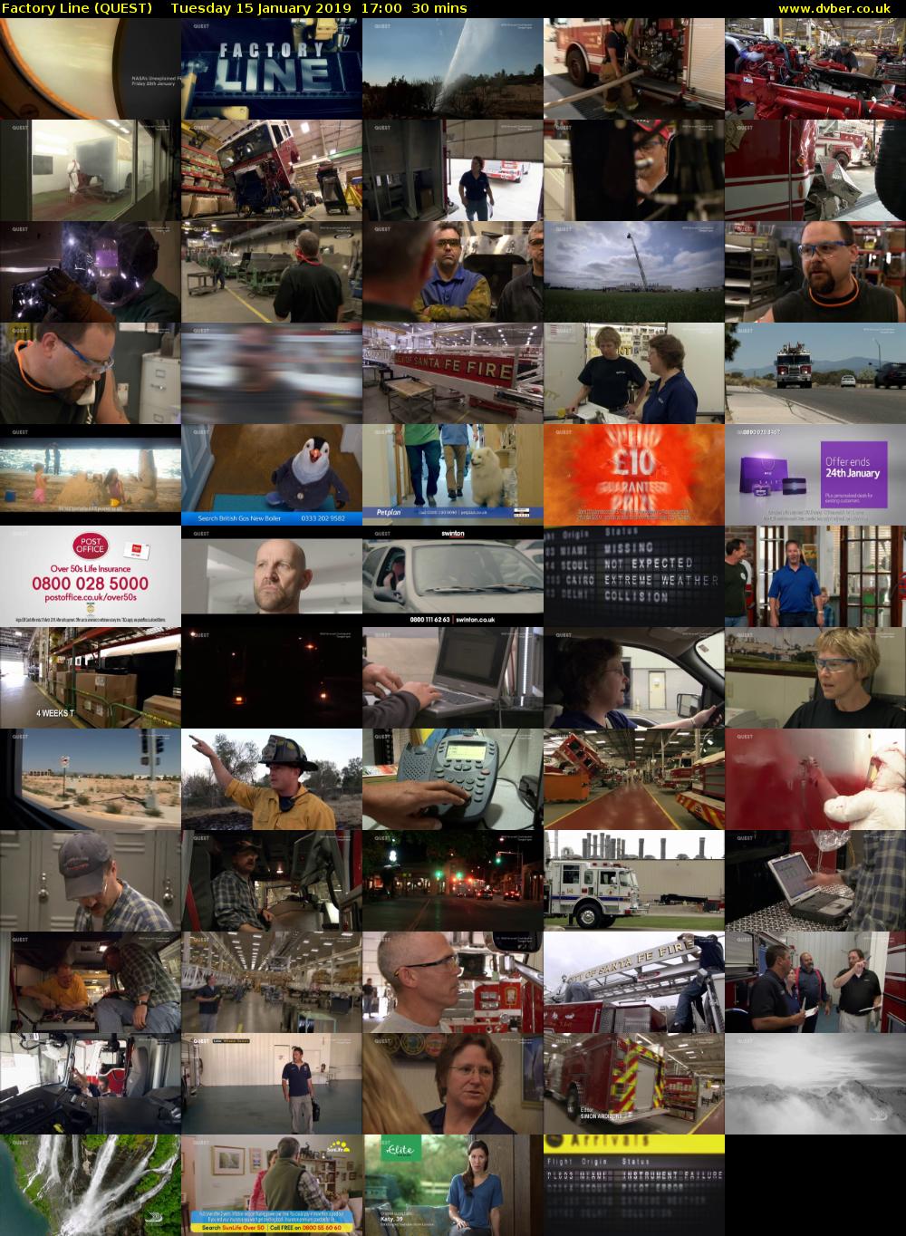 Factory Line (QUEST) Tuesday 15 January 2019 17:00 - 17:30