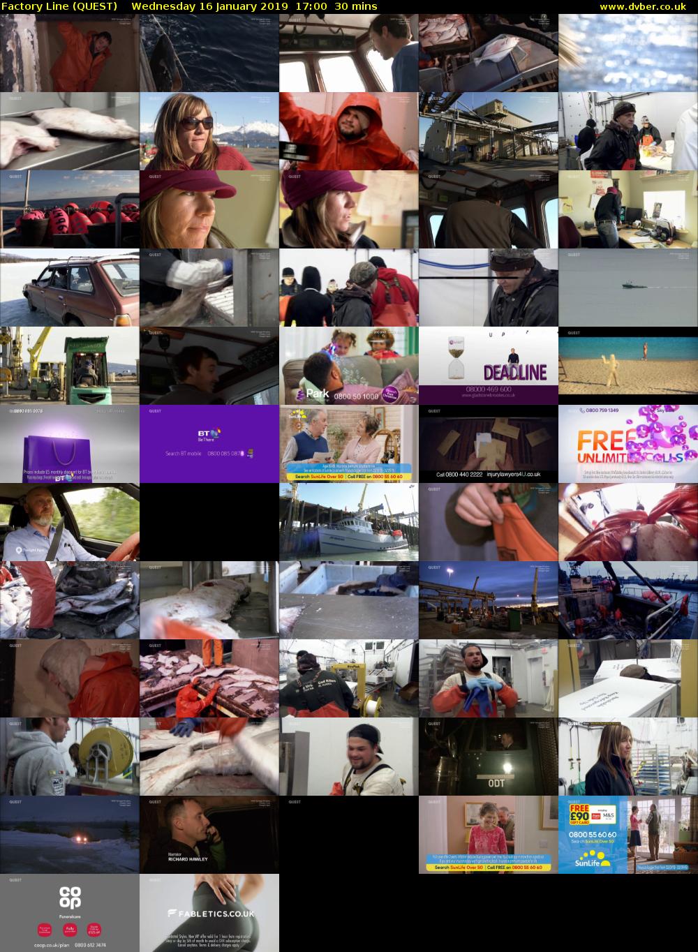 Factory Line (QUEST) Wednesday 16 January 2019 17:00 - 17:30