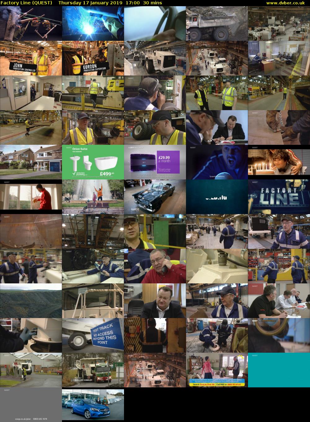 Factory Line (QUEST) Thursday 17 January 2019 17:00 - 17:30