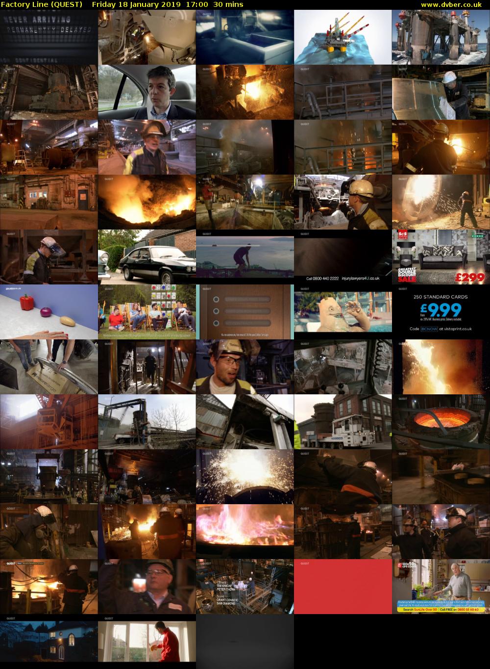 Factory Line (QUEST) Friday 18 January 2019 17:00 - 17:30