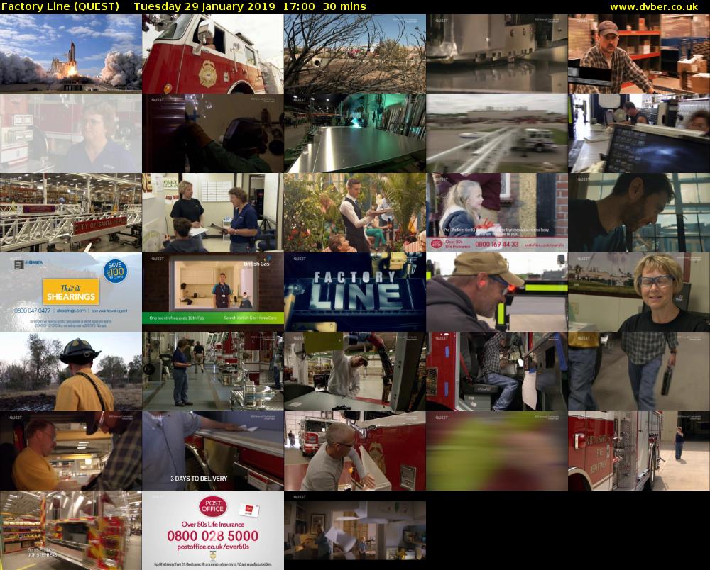 Factory Line (QUEST) Tuesday 29 January 2019 17:00 - 17:30