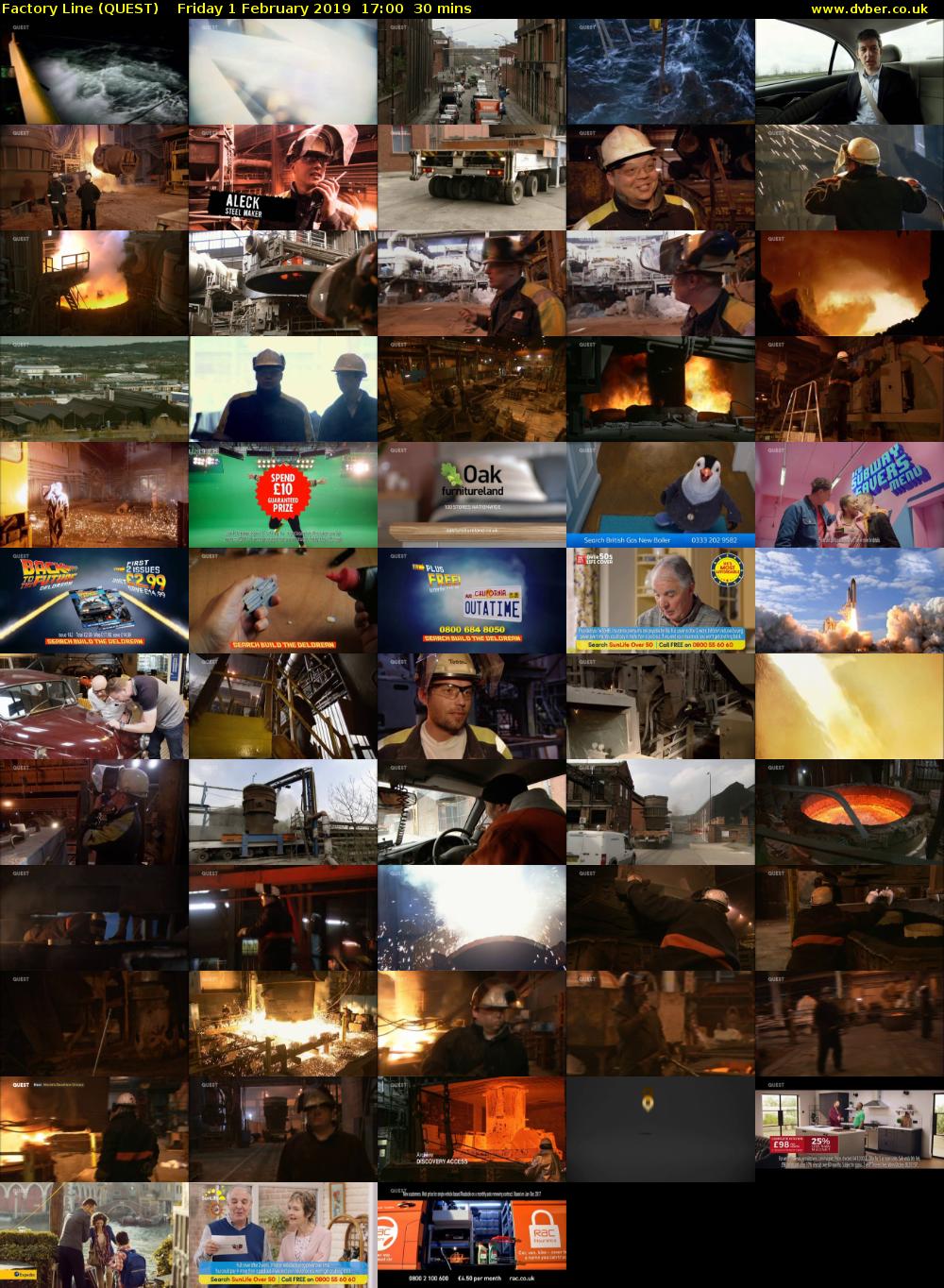 Factory Line (QUEST) Friday 1 February 2019 17:00 - 17:30