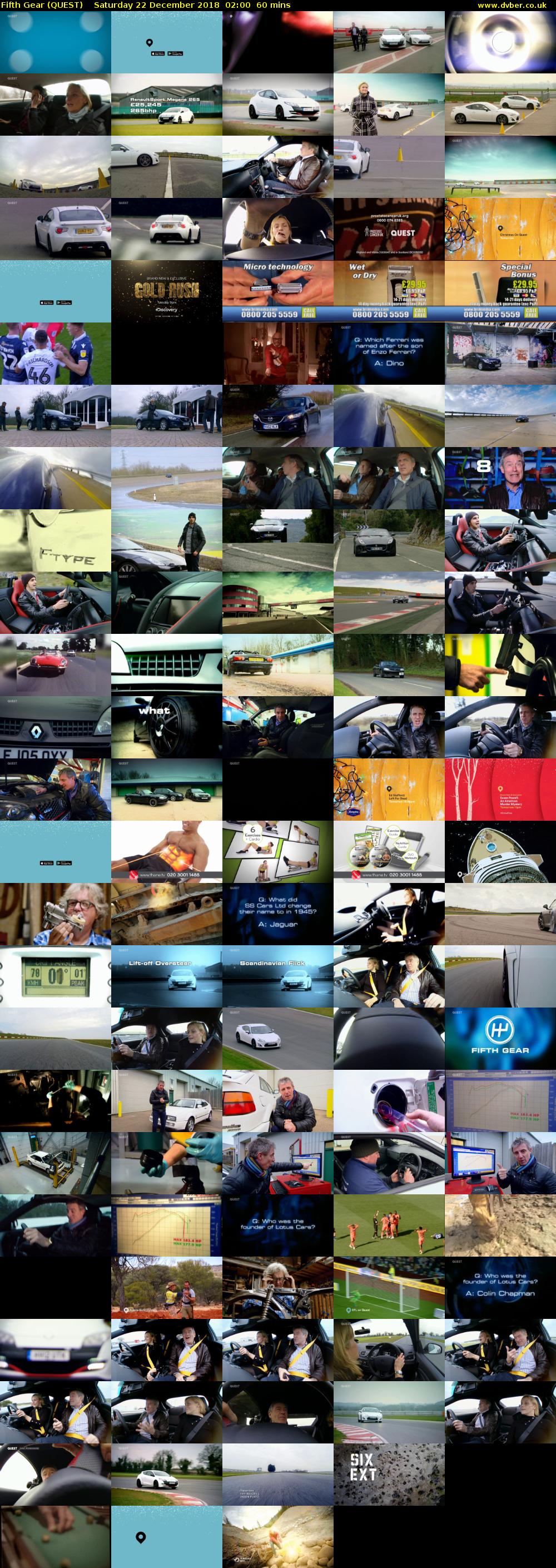 Fifth Gear (QUEST) Saturday 22 December 2018 02:00 - 03:00