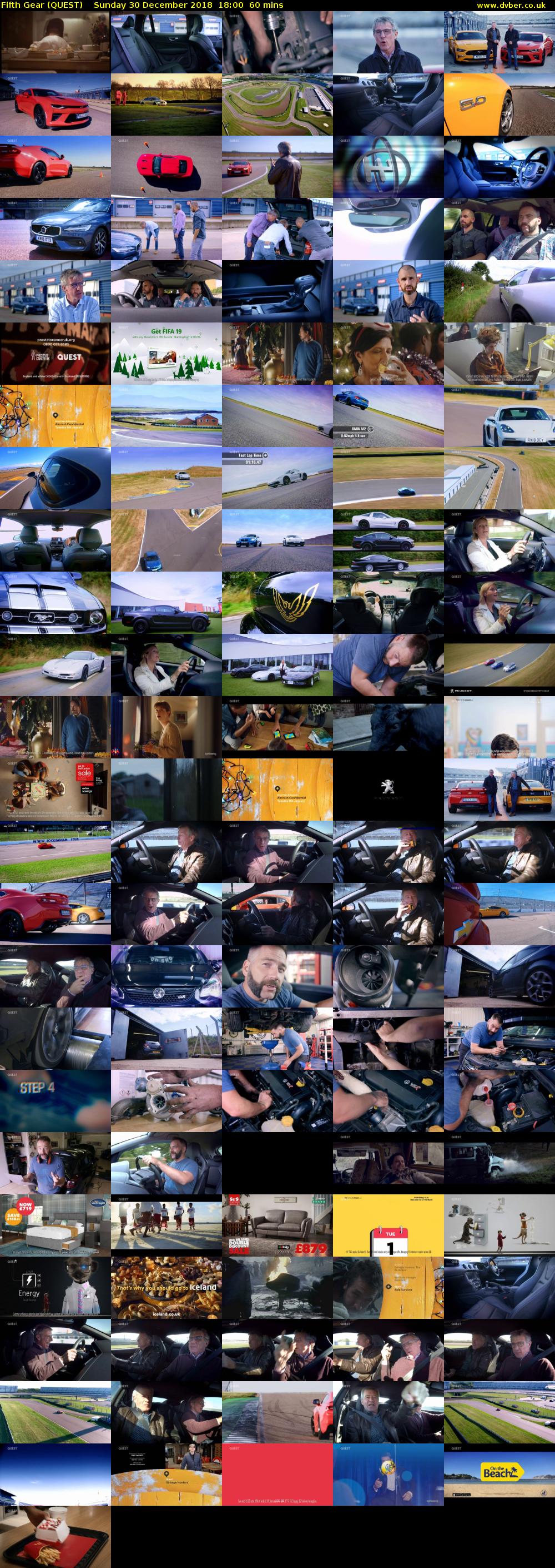 Fifth Gear (QUEST) Sunday 30 December 2018 18:00 - 19:00