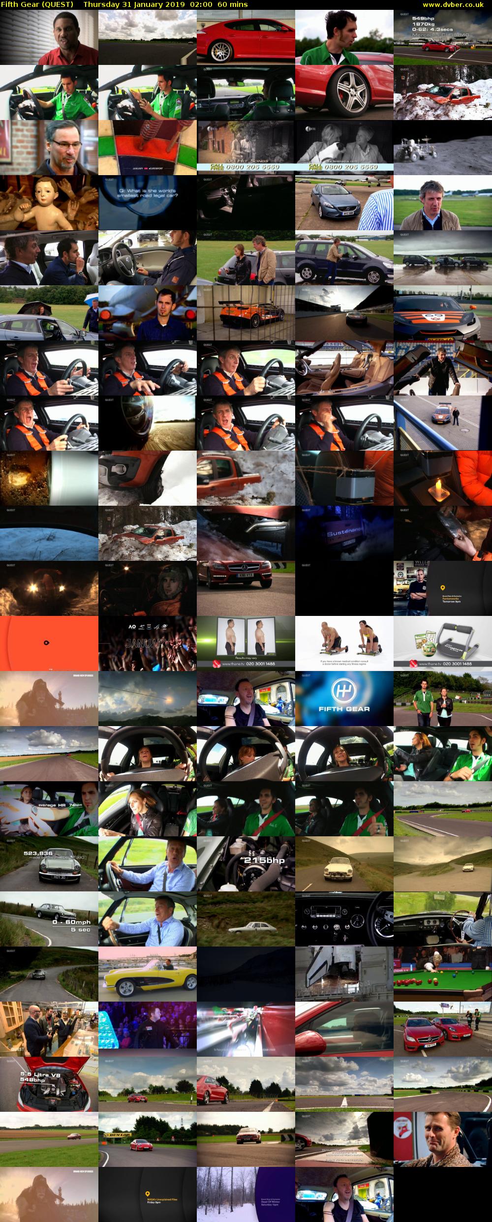 Fifth Gear (QUEST) Thursday 31 January 2019 02:00 - 03:00