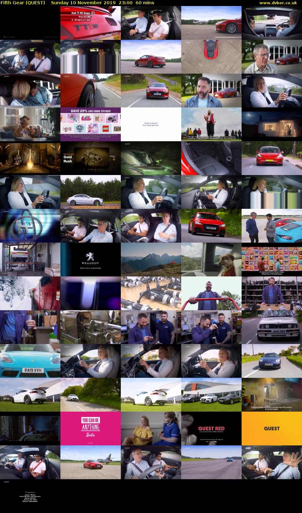 Fifth Gear (QUEST) Sunday 10 November 2019 23:00 - 00:00