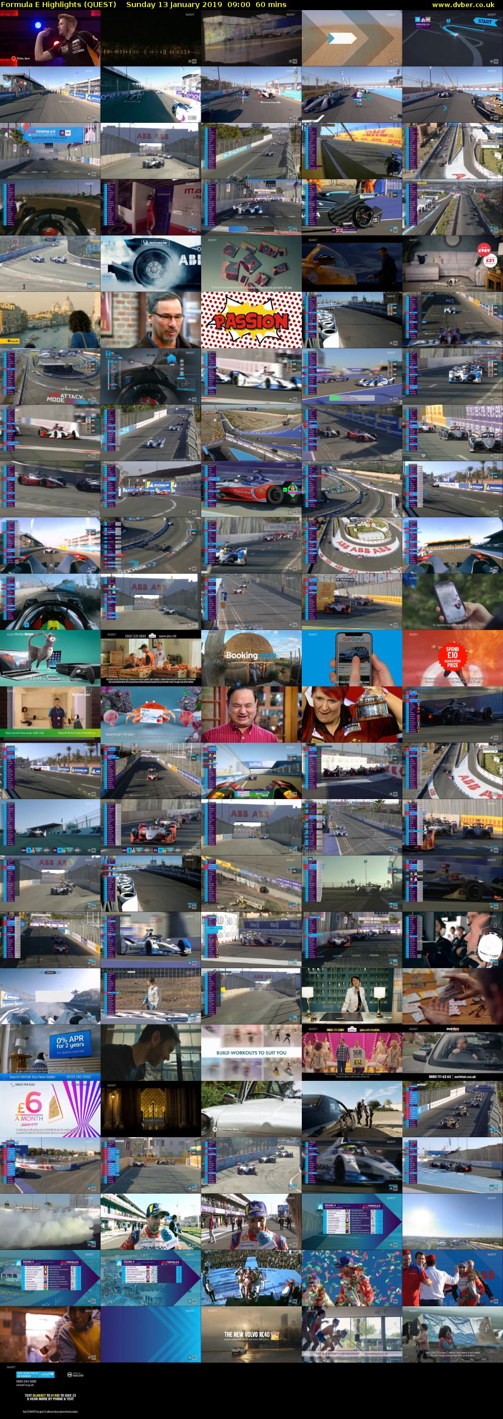 Formula E Highlights (QUEST) Sunday 13 January 2019 09:00 - 10:00