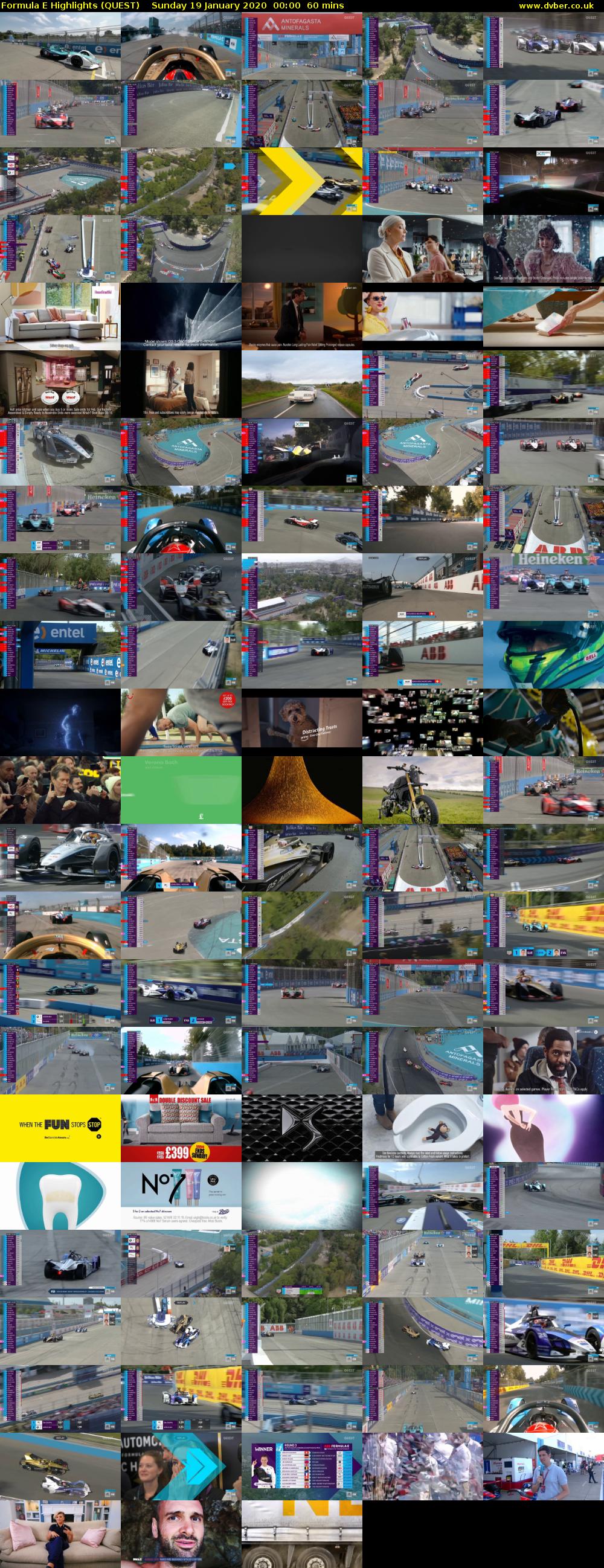 Formula E Highlights (QUEST) Sunday 19 January 2020 00:00 - 01:00