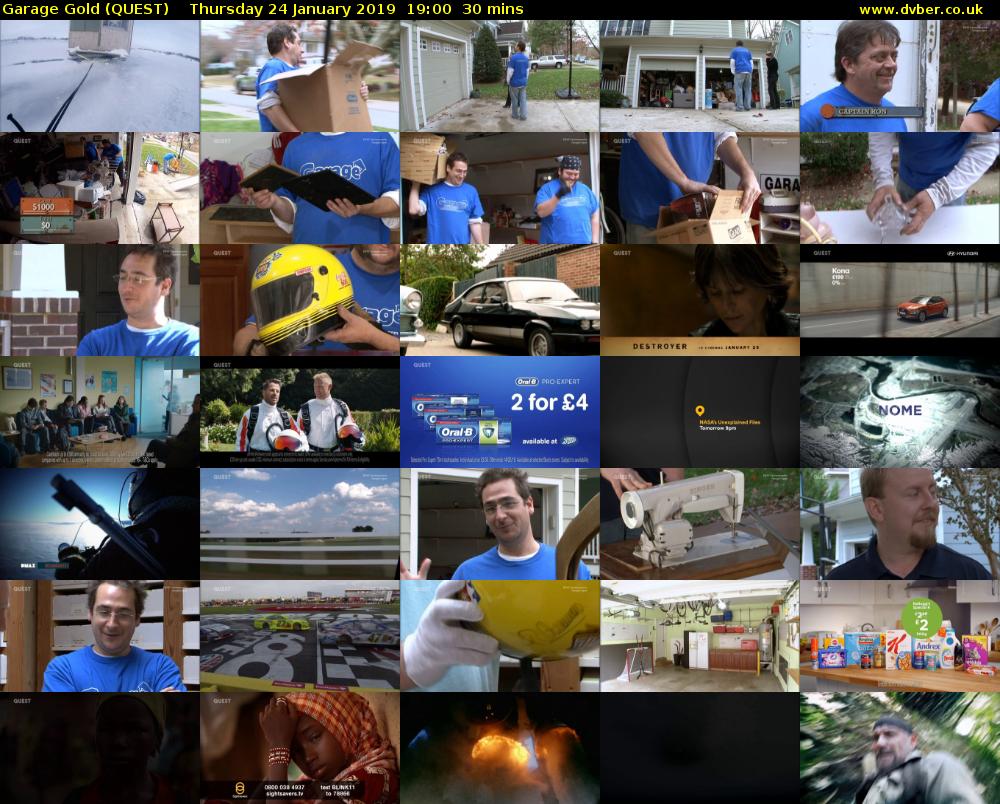 Garage Gold (QUEST) Thursday 24 January 2019 19:00 - 19:30