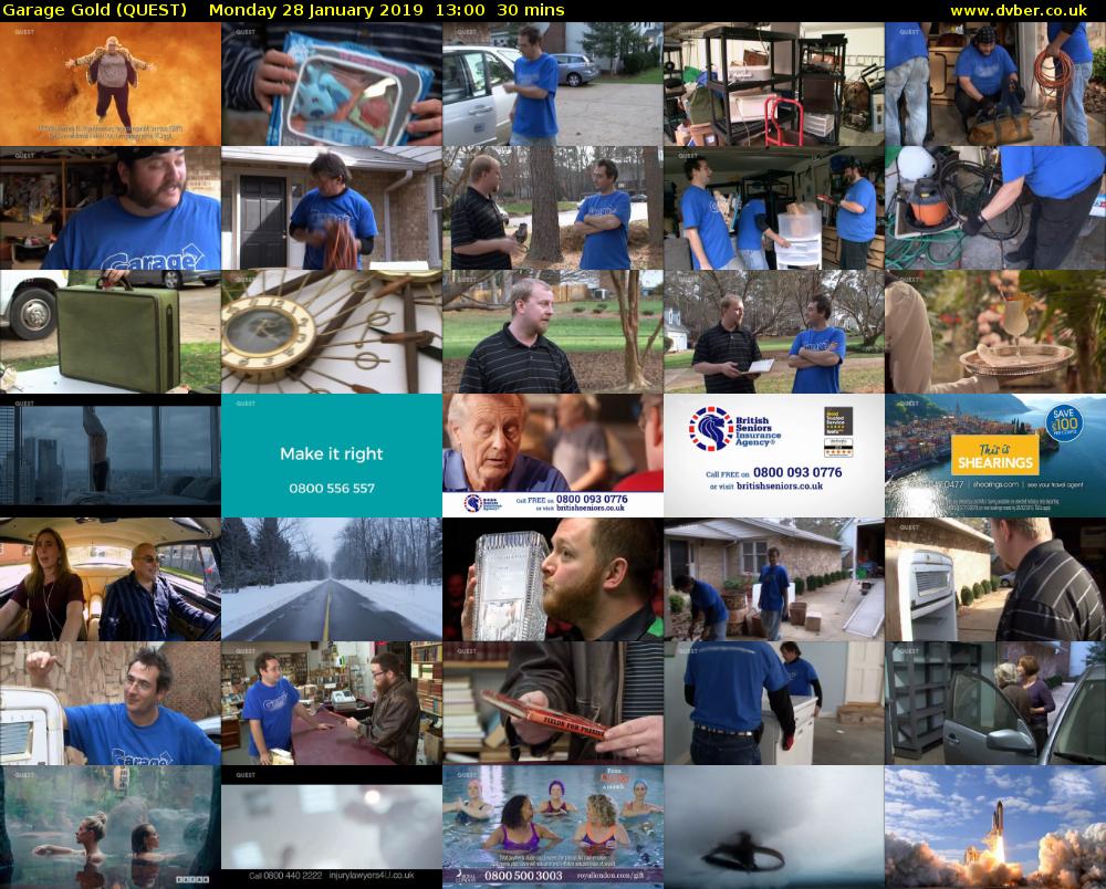 Garage Gold (QUEST) Monday 28 January 2019 13:00 - 13:30