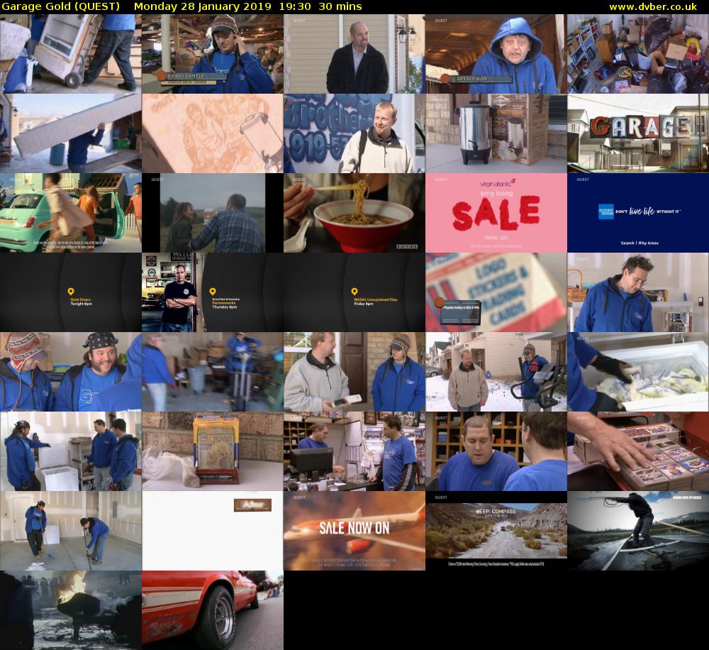 Garage Gold (QUEST) Monday 28 January 2019 19:30 - 20:00