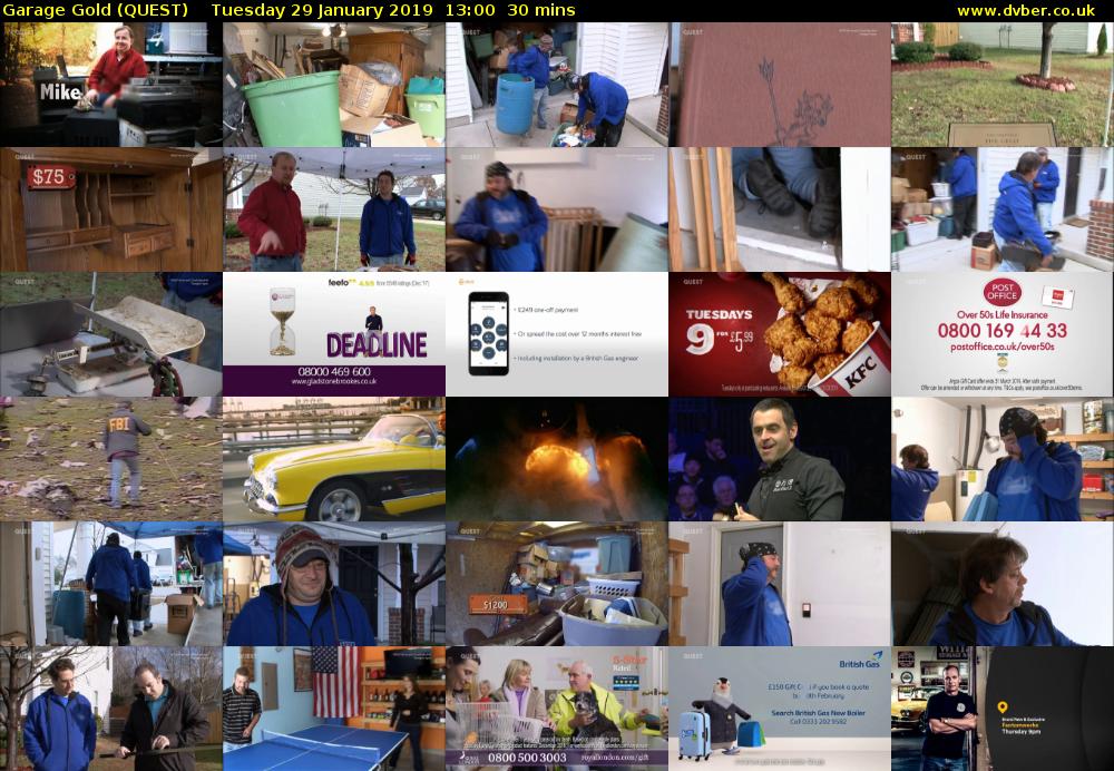 Garage Gold (QUEST) Tuesday 29 January 2019 13:00 - 13:30