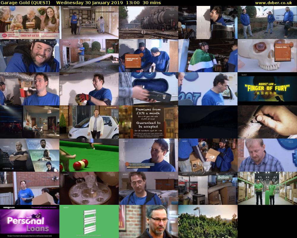 Garage Gold (QUEST) Wednesday 30 January 2019 13:00 - 13:30