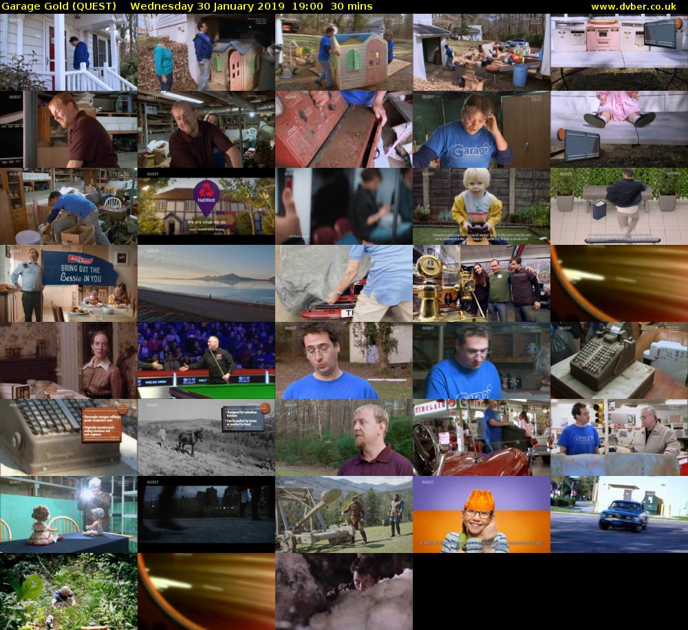 Garage Gold (QUEST) Wednesday 30 January 2019 19:00 - 19:30