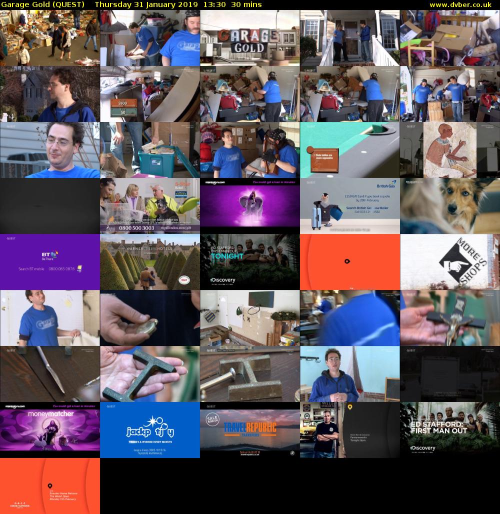 Garage Gold (QUEST) Thursday 31 January 2019 13:30 - 14:00