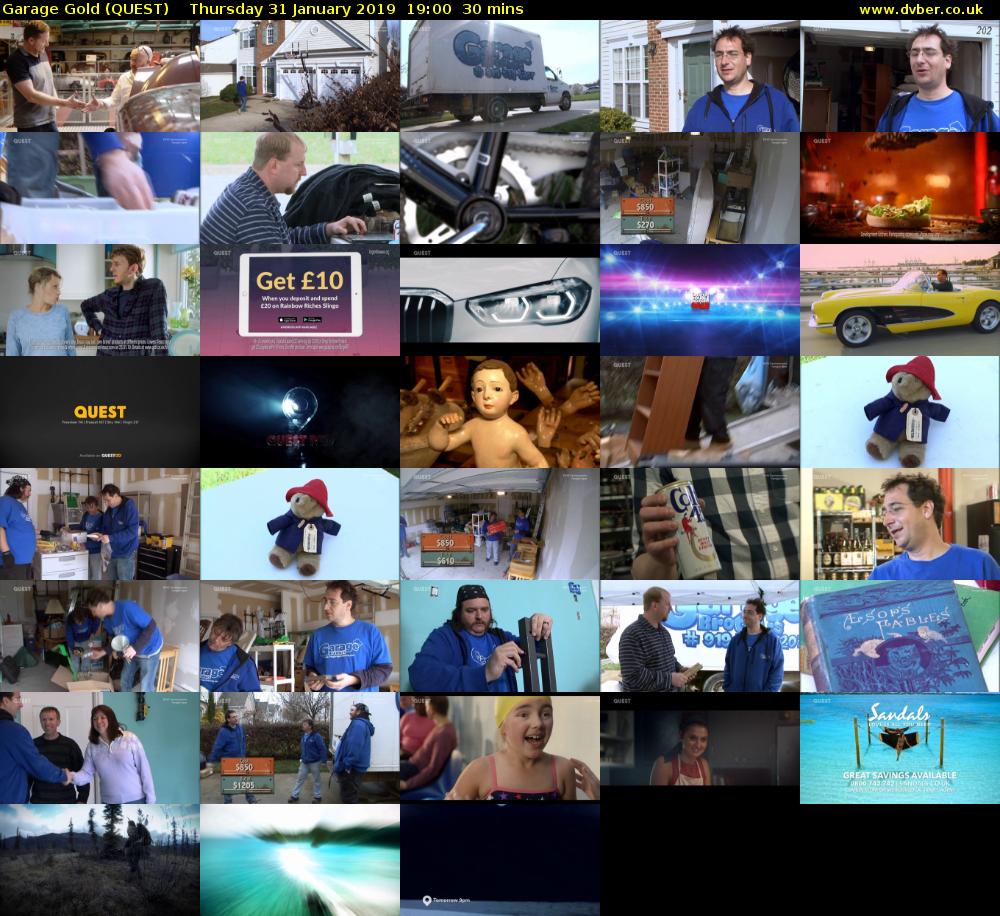 Garage Gold (QUEST) Thursday 31 January 2019 19:00 - 19:30