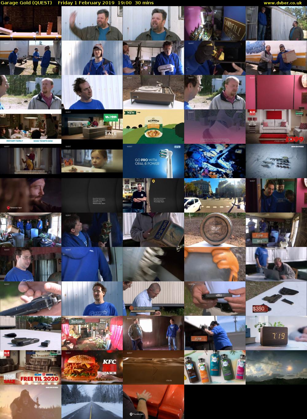 Garage Gold (QUEST) Friday 1 February 2019 19:00 - 19:30