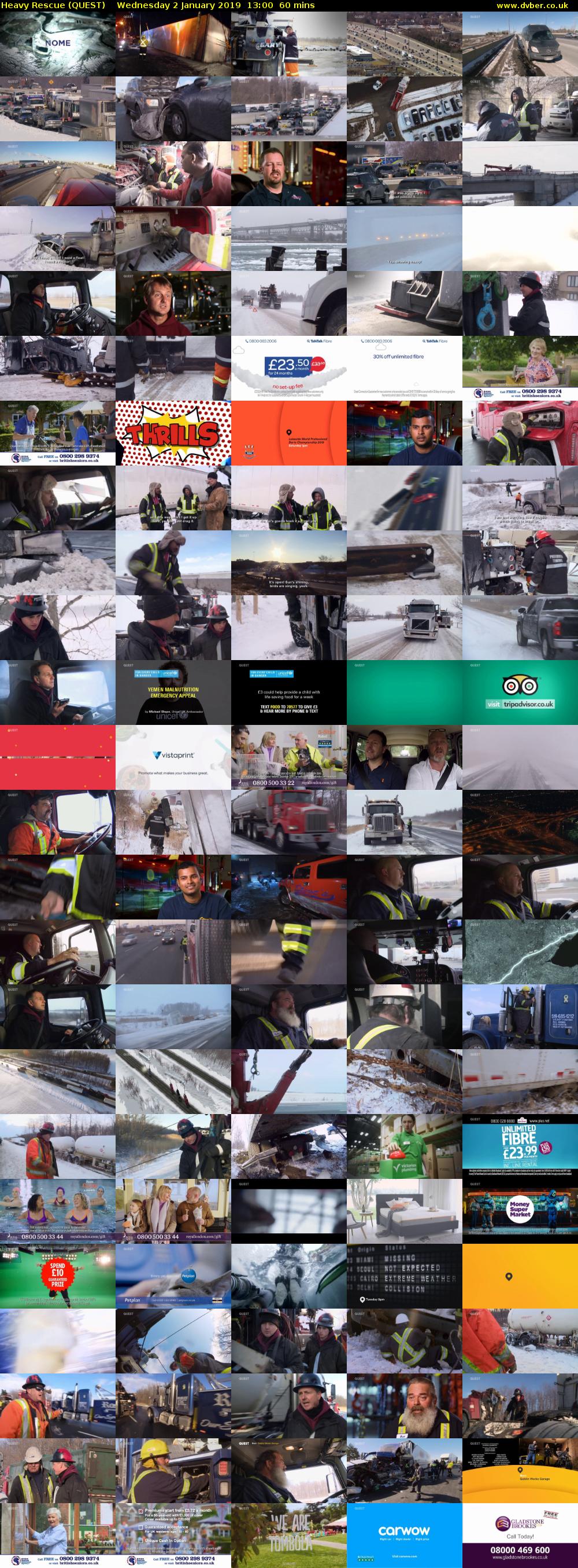 Heavy Rescue (QUEST) Wednesday 2 January 2019 13:00 - 14:00