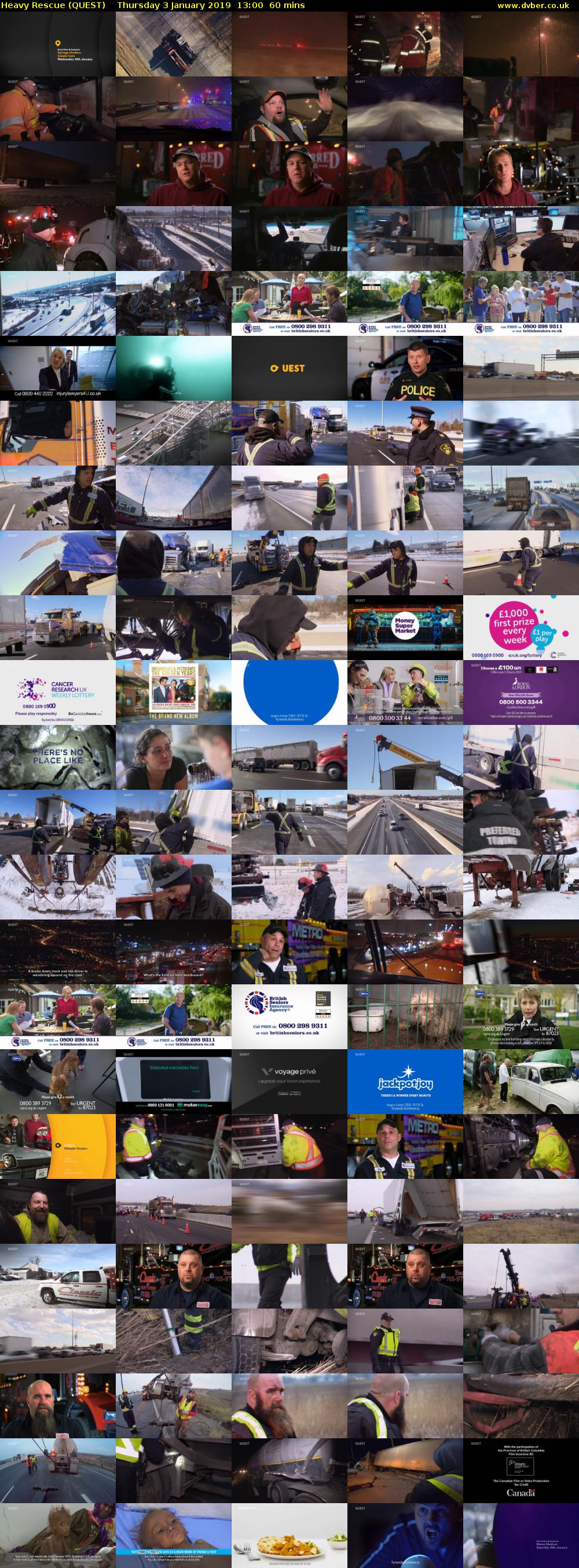 Heavy Rescue (QUEST) Thursday 3 January 2019 13:00 - 14:00