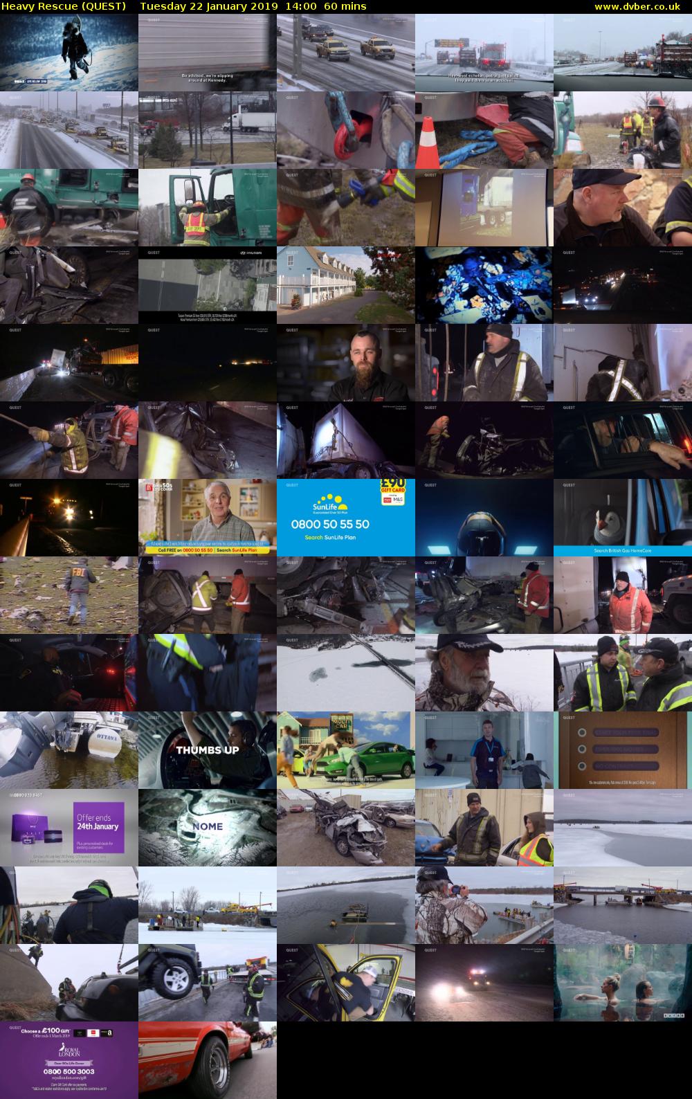 Heavy Rescue (QUEST) Tuesday 22 January 2019 14:00 - 15:00