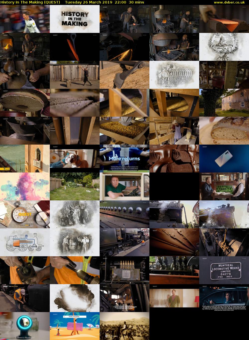 History In The Making (QUEST) Tuesday 26 March 2019 22:00 - 22:30