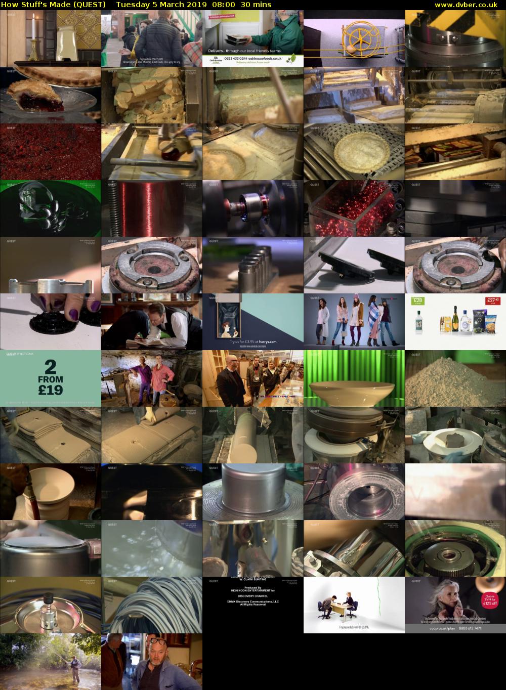 How Stuff's Made (QUEST) Tuesday 5 March 2019 08:00 - 08:30