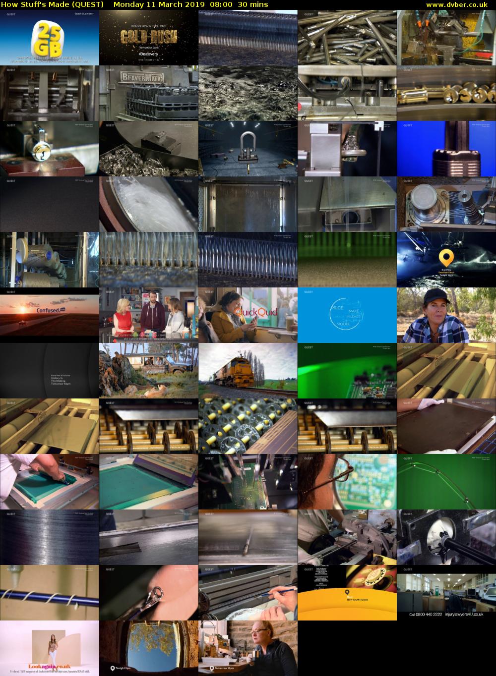 How Stuff's Made (QUEST) Monday 11 March 2019 08:00 - 08:30