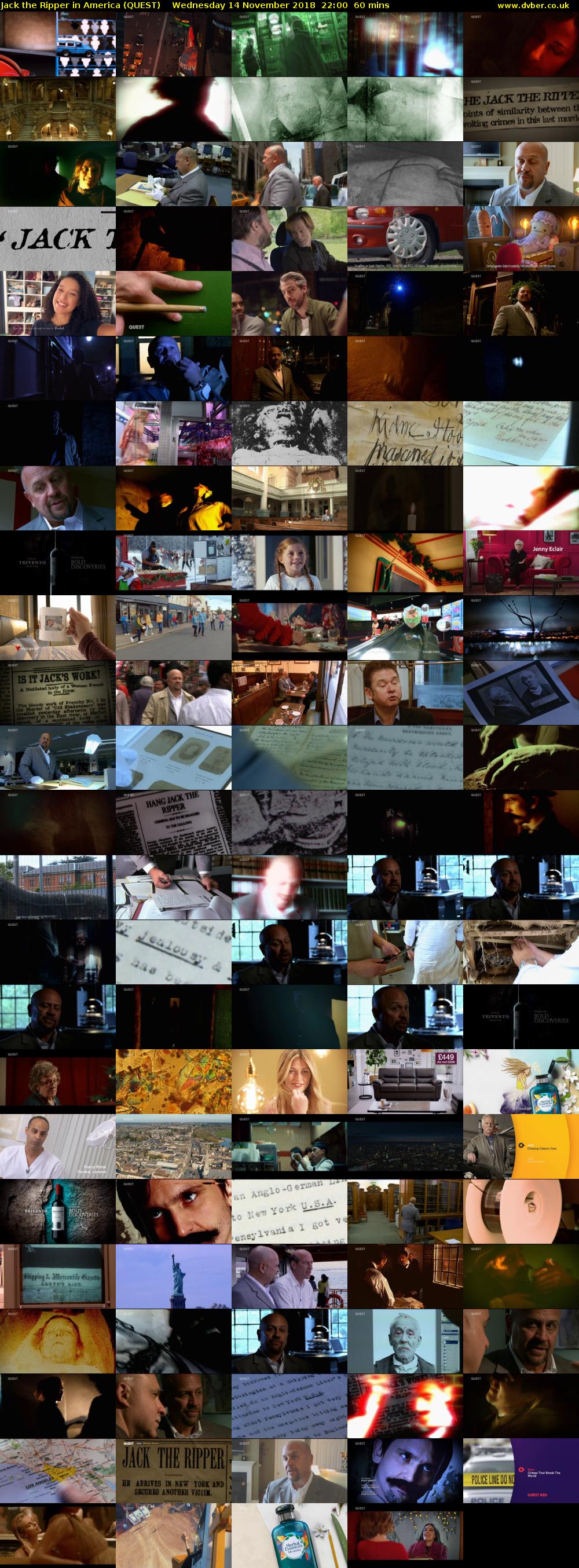 Jack the Ripper in America (QUEST) Wednesday 14 November 2018 22:00 - 23:00