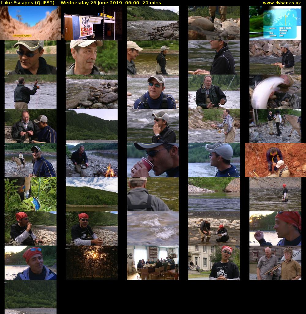 Lake Escapes (QUEST) Wednesday 26 June 2019 06:00 - 06:20