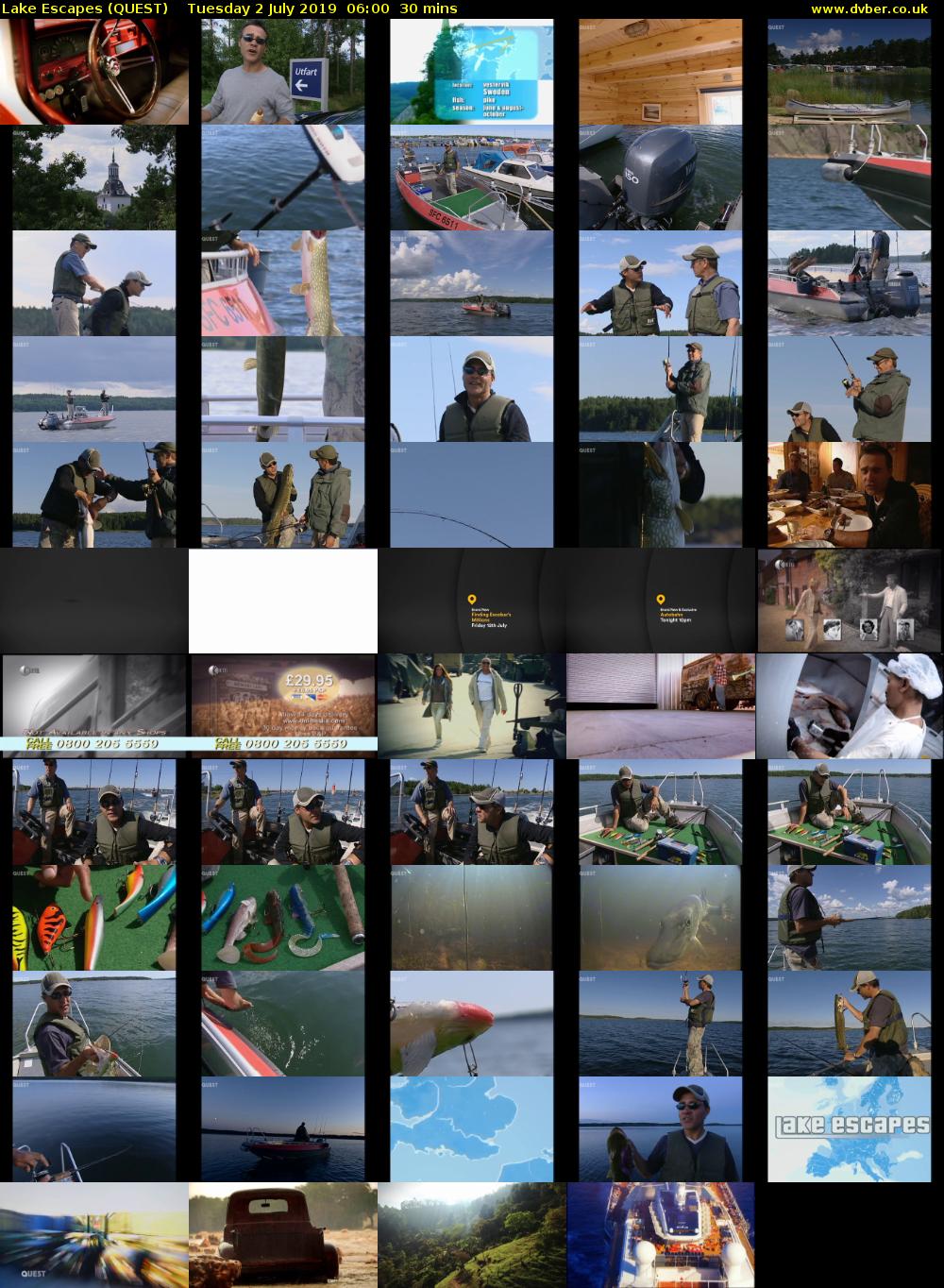 Lake Escapes (QUEST) Tuesday 2 July 2019 06:00 - 06:30