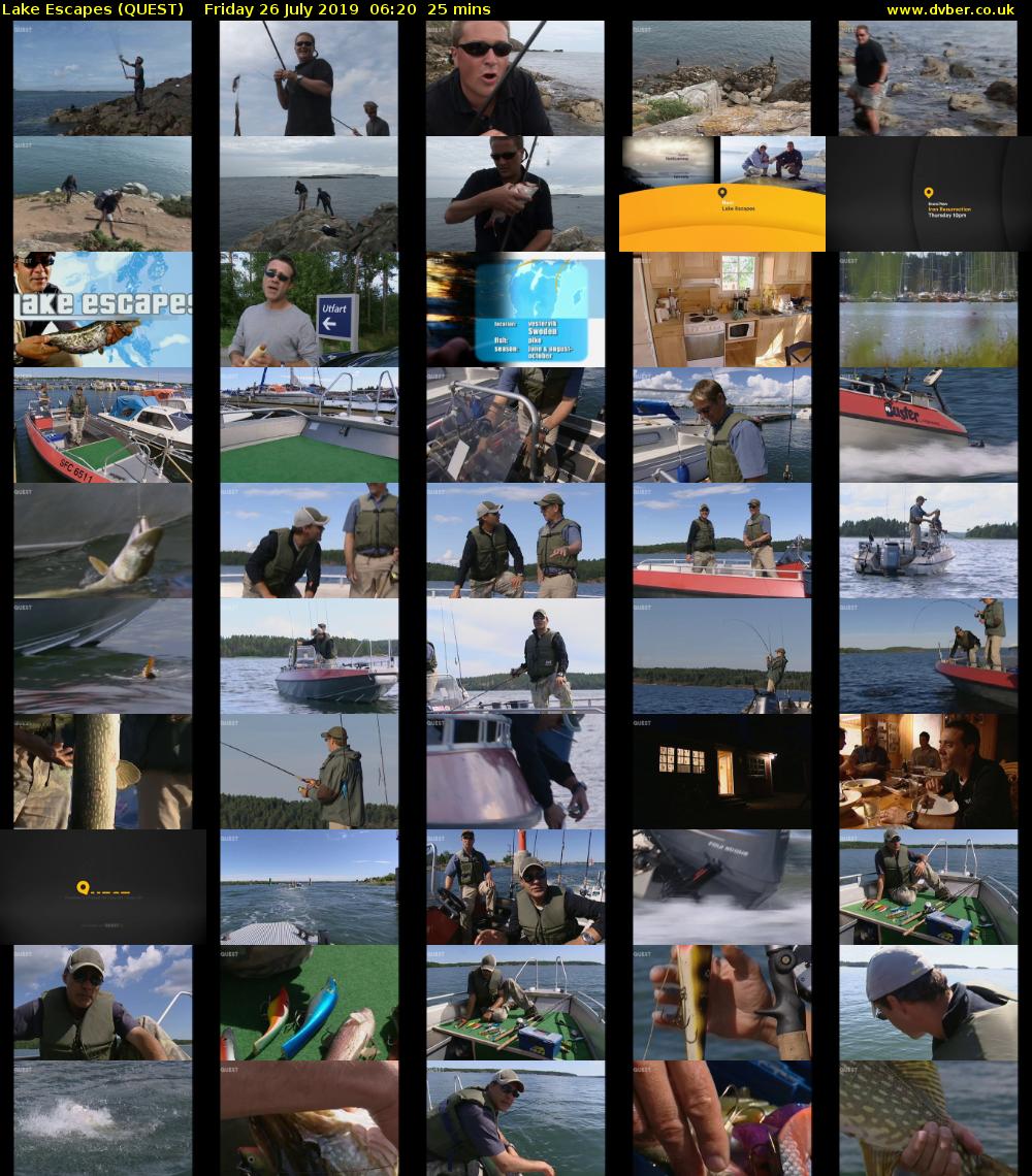 Lake Escapes (QUEST) Friday 26 July 2019 06:20 - 06:45