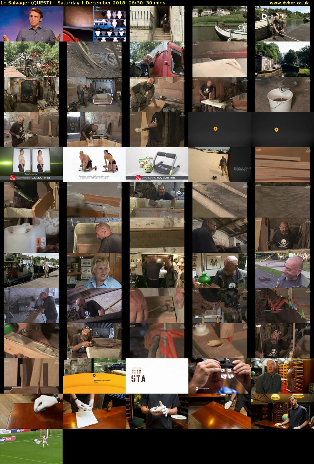 Le Salvager (QUEST) Saturday 1 December 2018 06:30 - 07:00