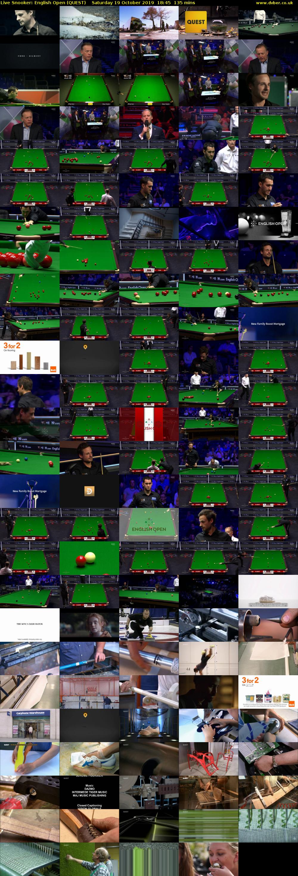 Live Snooker: English Open (QUEST) Saturday 19 October 2019 18:45 - 21:00