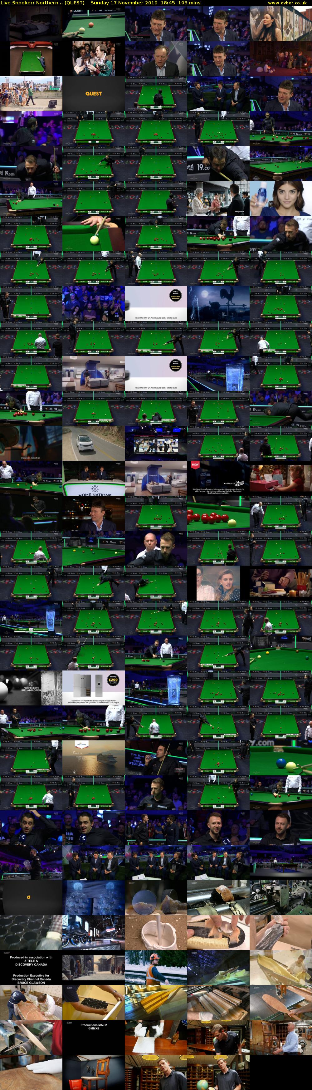 Live Snooker: Northern... (QUEST) Sunday 17 November 2019 18:45 - 22:00