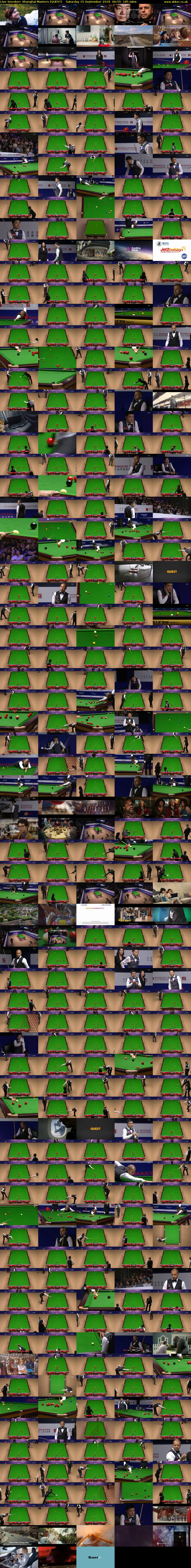 Live Snooker: Shanghai Masters (QUEST) Saturday 15 September 2018 06:55 - 10:00