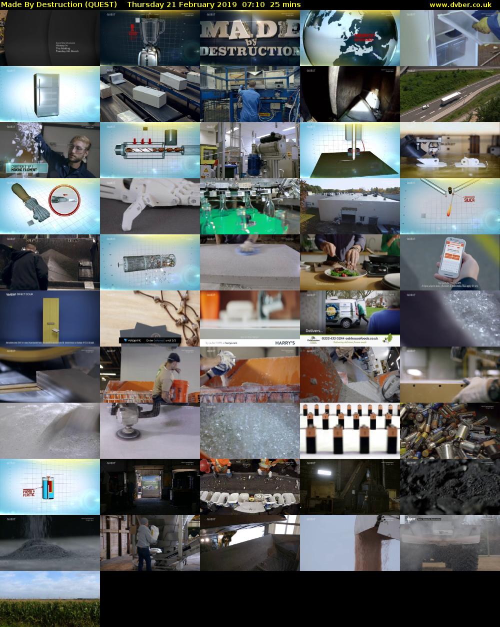 Made By Destruction (QUEST) Thursday 21 February 2019 07:10 - 07:35