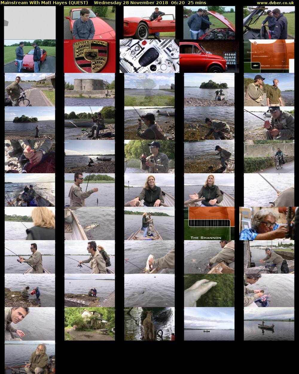 Mainstream With Matt Hayes (QUEST) Wednesday 28 November 2018 06:20 - 06:45