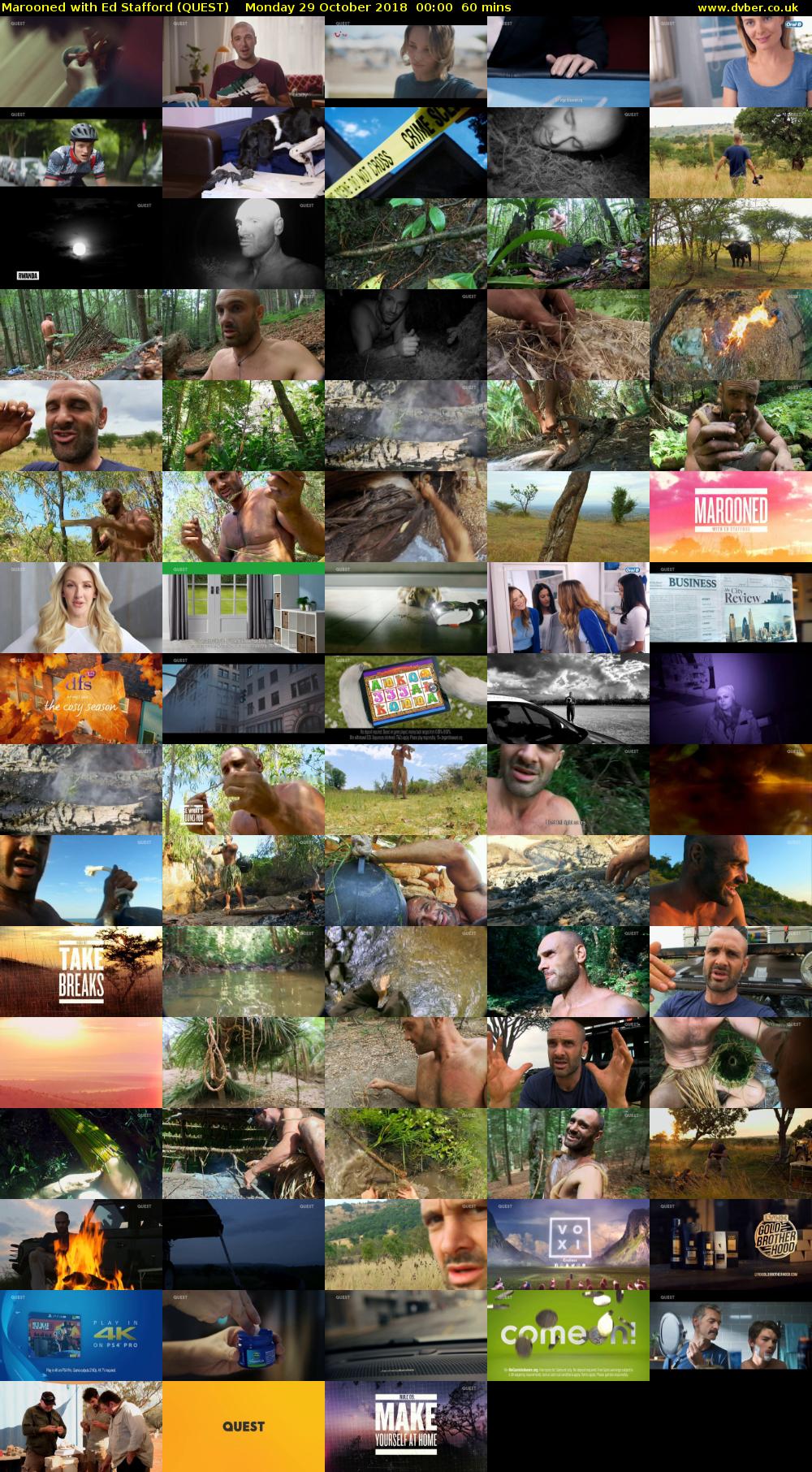 Marooned with Ed Stafford (QUEST) Monday 29 October 2018 00:00 - 01:00