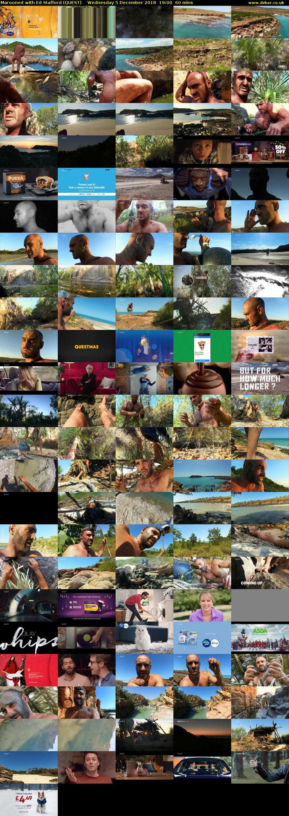 Marooned with Ed Stafford (QUEST) Wednesday 5 December 2018 19:00 - 20:00