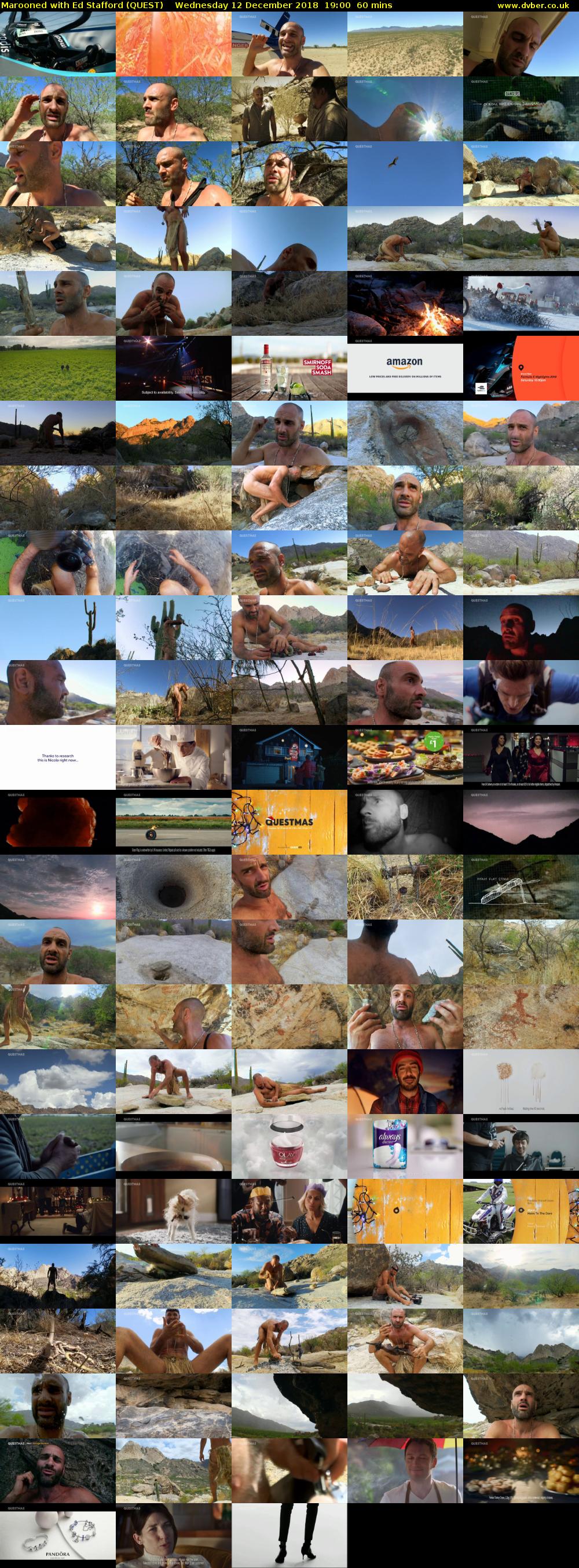 Marooned with Ed Stafford (QUEST) Wednesday 12 December 2018 19:00 - 20:00