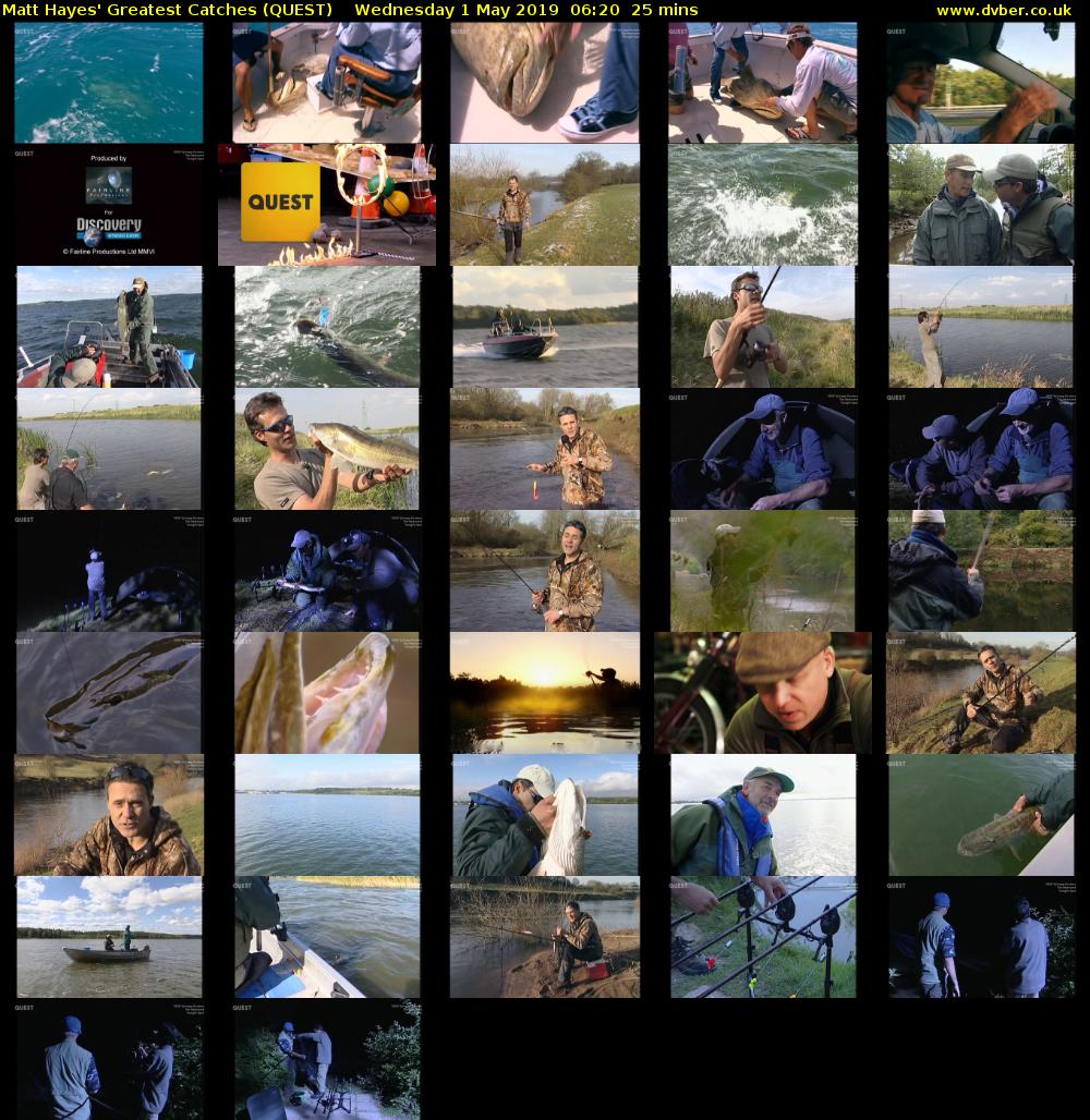 Matt Hayes' Greatest Catches (QUEST) Wednesday 1 May 2019 06:20 - 06:45