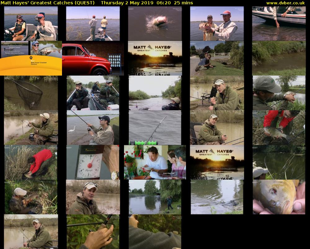 Matt Hayes' Greatest Catches (QUEST) Thursday 2 May 2019 06:20 - 06:45