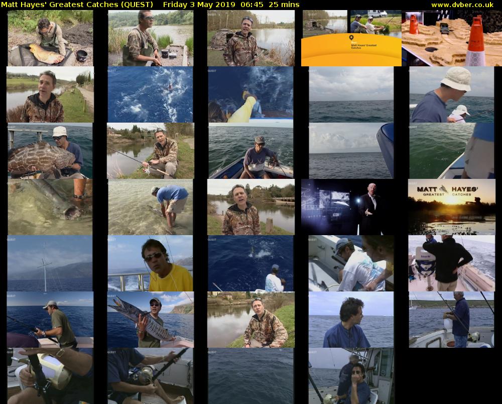 Matt Hayes' Greatest Catches (QUEST) Friday 3 May 2019 06:45 - 07:10