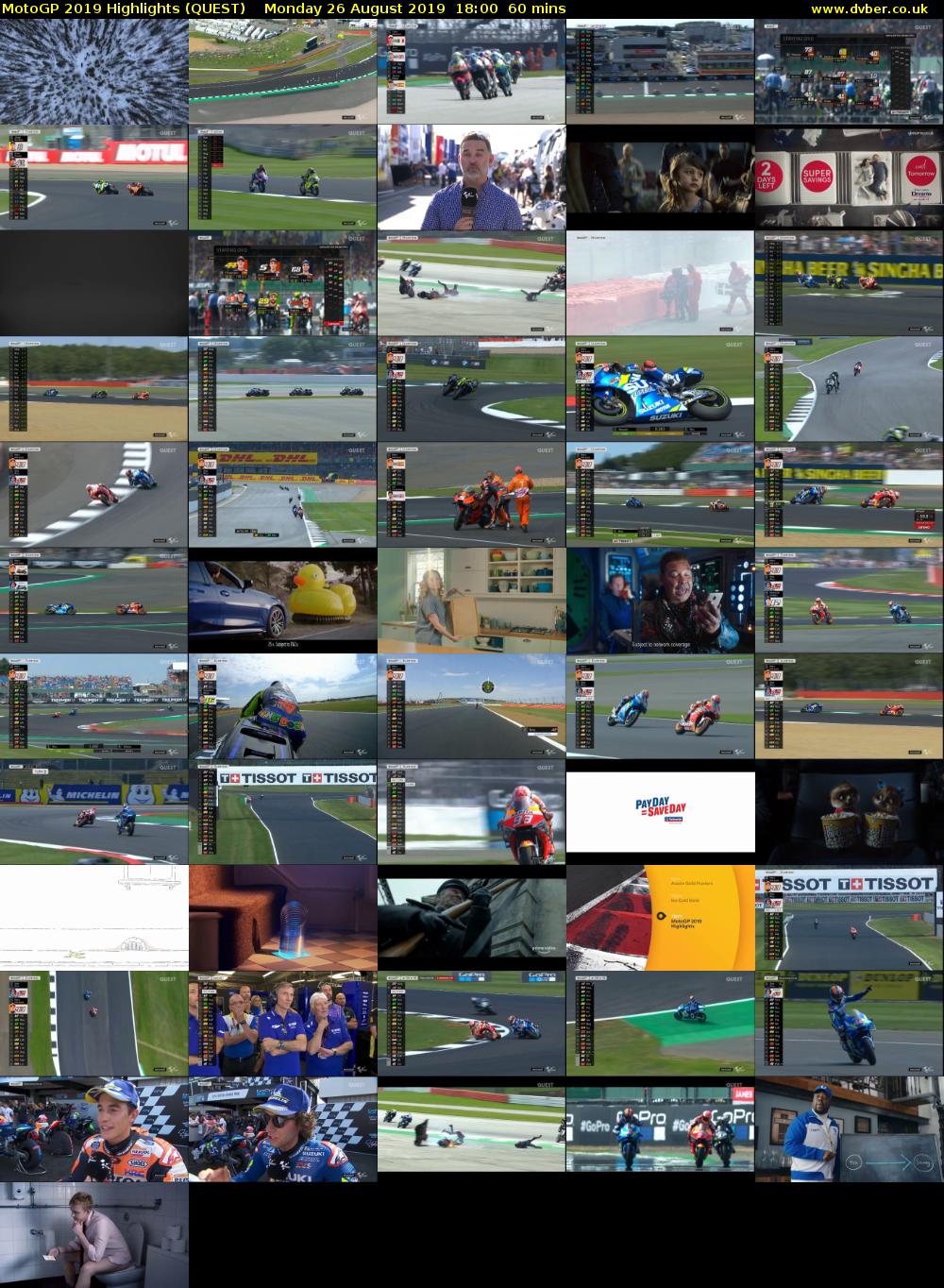 MotoGP 2019 Highlights (QUEST) Monday 26 August 2019 18:00 - 19:00