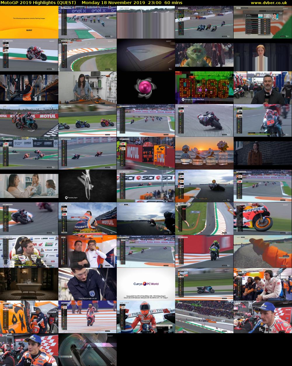 MotoGP 2019 Highlights (QUEST) Monday 18 November 2019 23:00 - 00:00