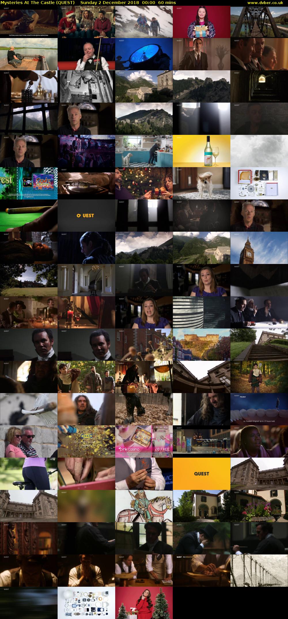 Mysteries At The Castle (QUEST) Sunday 2 December 2018 00:00 - 01:00