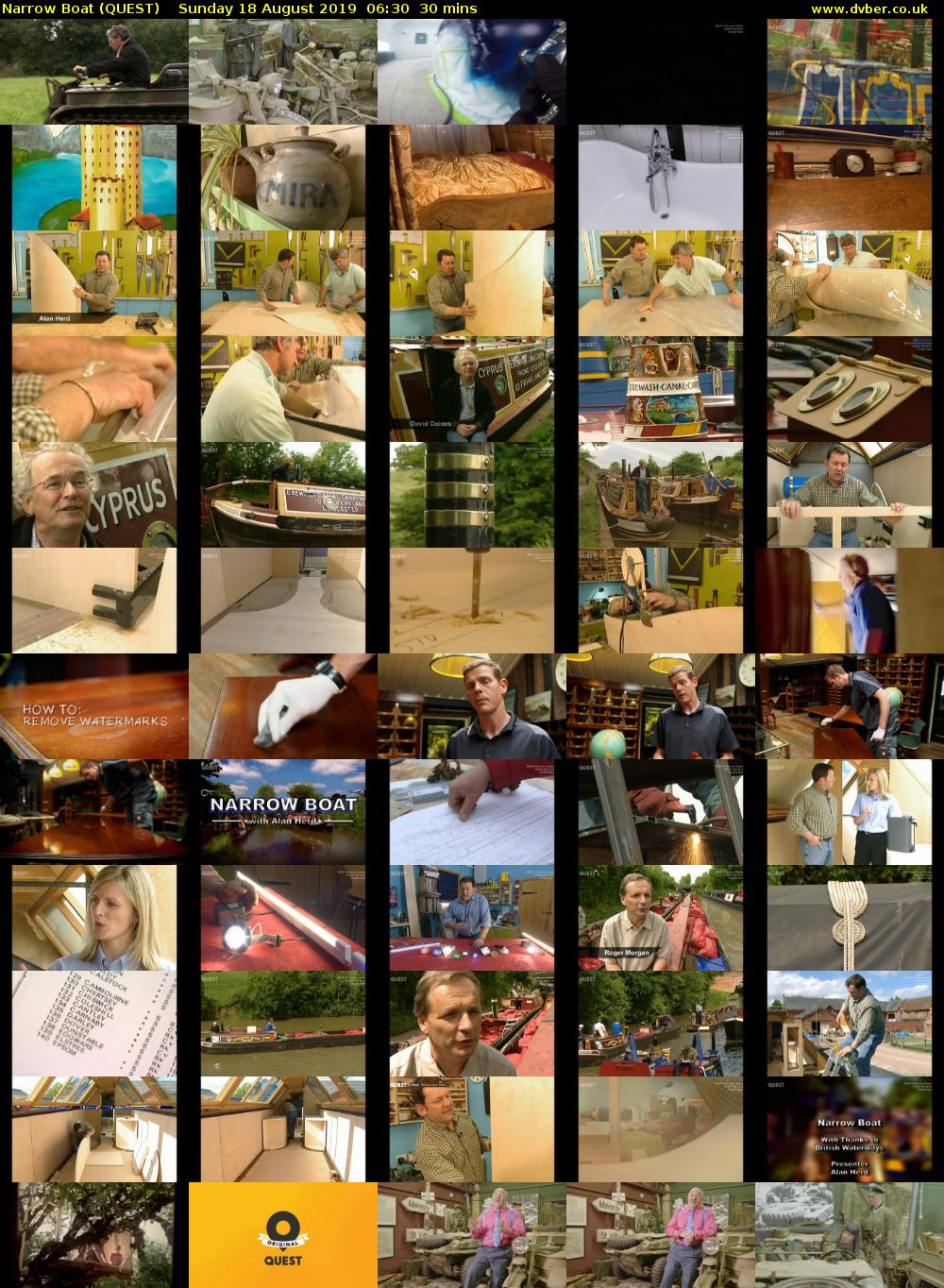 Narrow Boat (QUEST) Sunday 18 August 2019 06:30 - 01:00