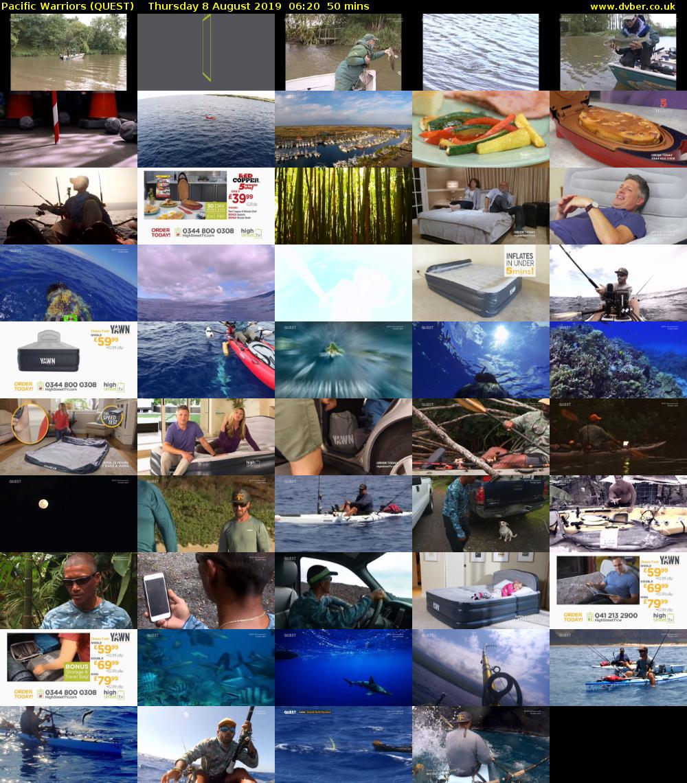 Pacific Warriors (QUEST) Thursday 8 August 2019 06:20 - 07:10