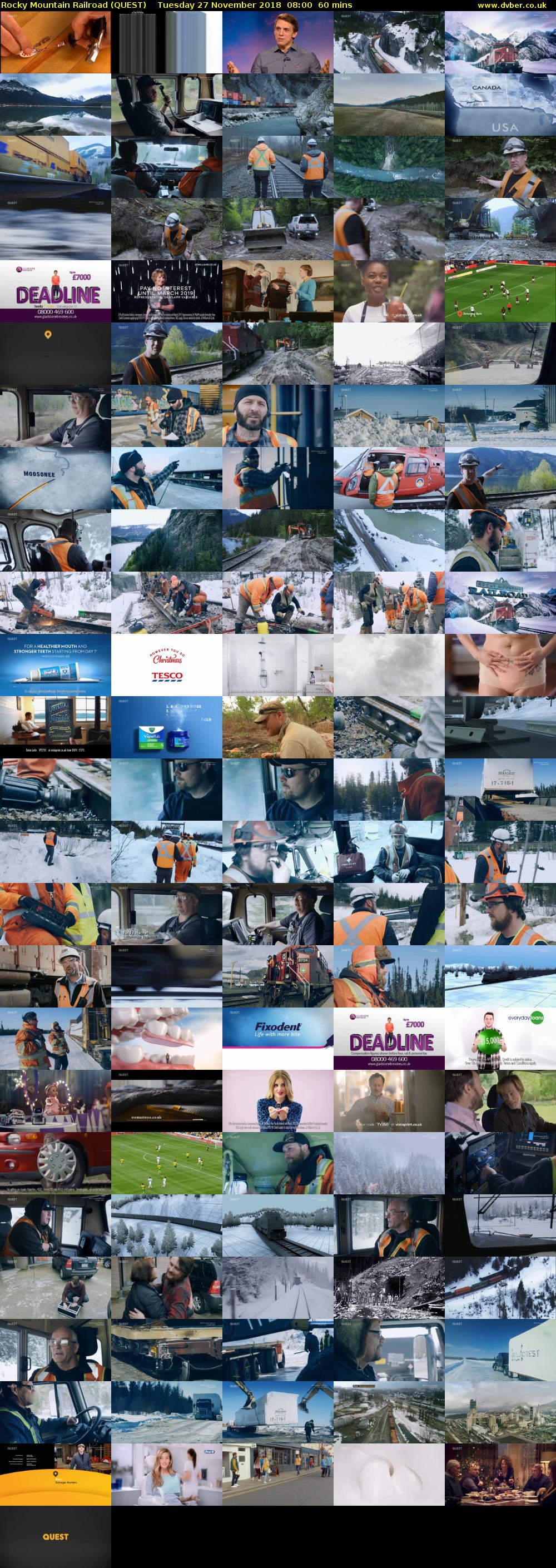 Rocky Mountain Railroad (QUEST) Tuesday 27 November 2018 08:00 - 09:00