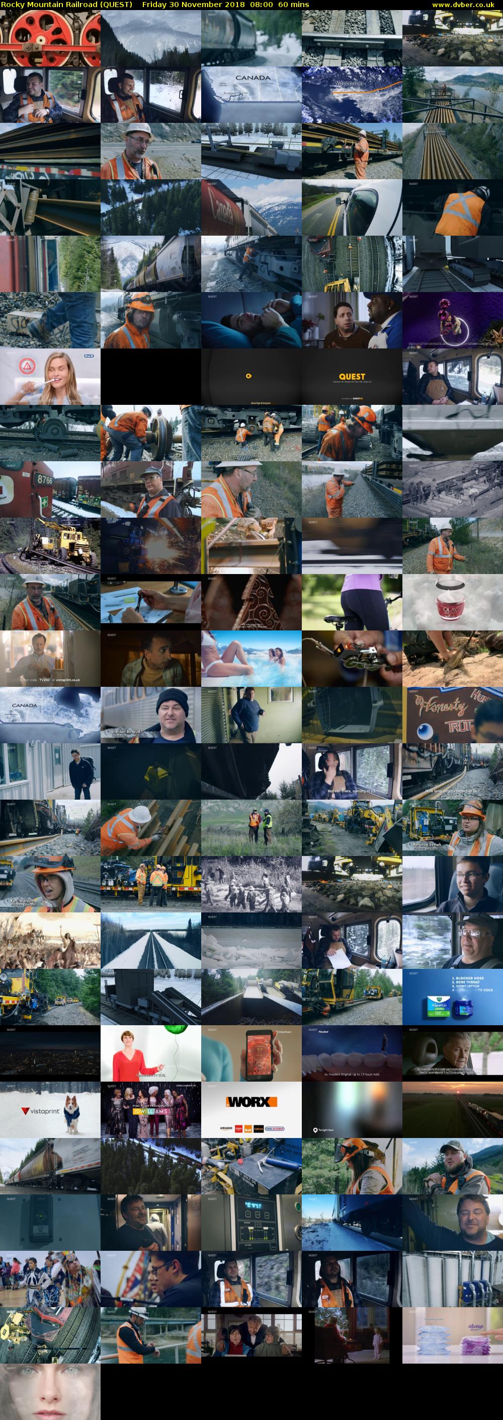 Rocky Mountain Railroad (QUEST) Friday 30 November 2018 08:00 - 09:00